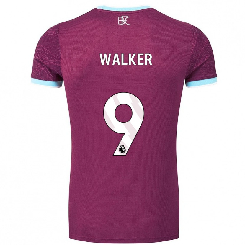 Danxen Kinder Claudia Walker #9 Burgunderrot Himmelblau Heimtrikot Trikot 2025/26 T-Shirt Österreich