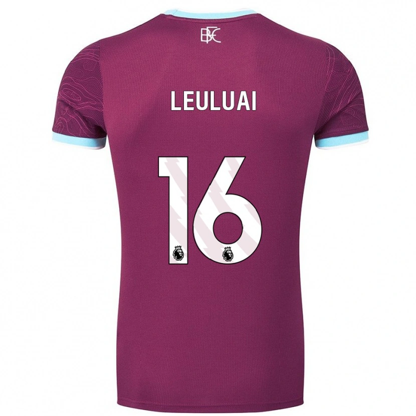 Danxen Kinder Marley Leuluai #16 Burgunderrot Himmelblau Heimtrikot Trikot 2025/26 T-Shirt Österreich