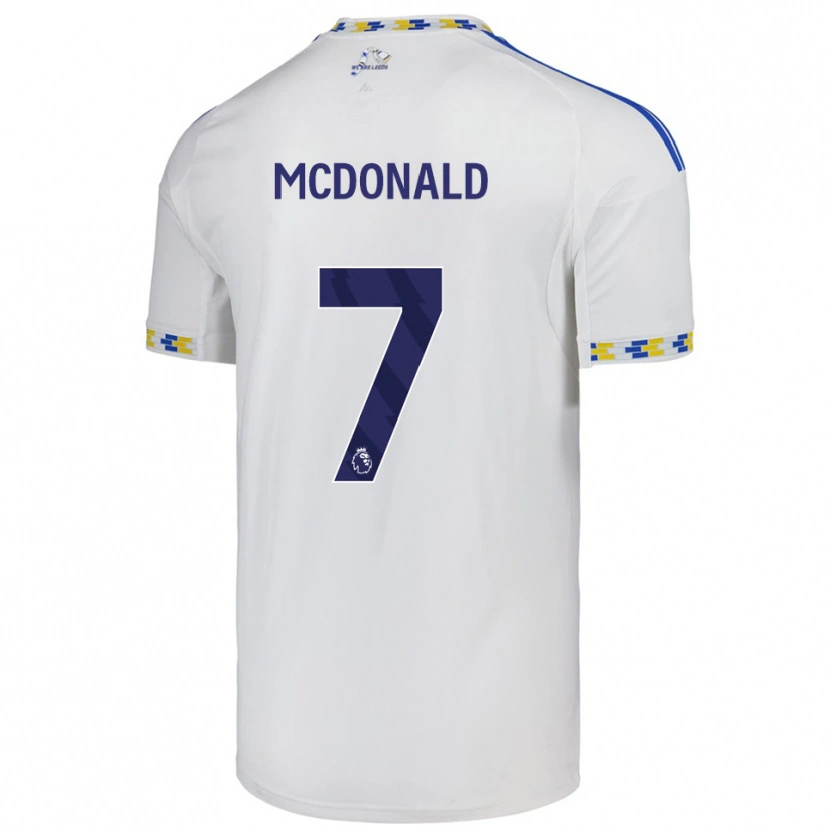 Danxen Kinder Josh Mcdonald #7 Weiß Blau Heimtrikot Trikot 2025/26 T-Shirt Österreich