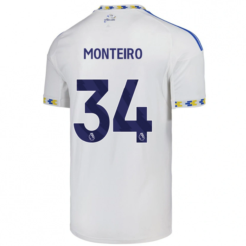 Danxen Kinder Diogo Monteiro #34 Weiß Blau Heimtrikot Trikot 2025/26 T-Shirt Österreich