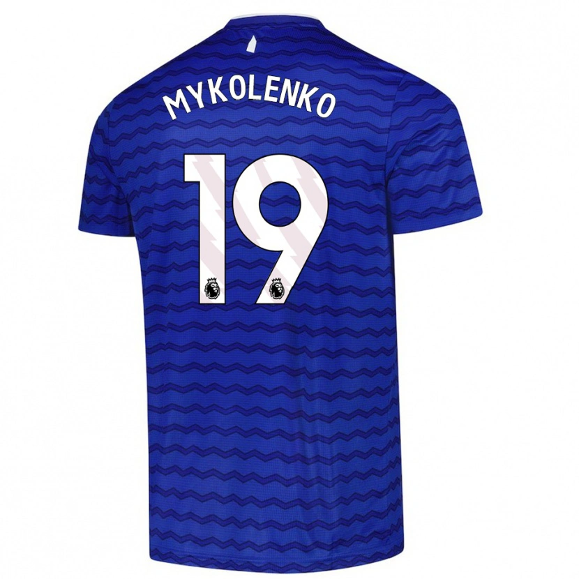 Danxen Kinder Vitaliy Mykolenko #19 Blau Marineblau Heimtrikot Trikot 2025/26 T-Shirt Österreich