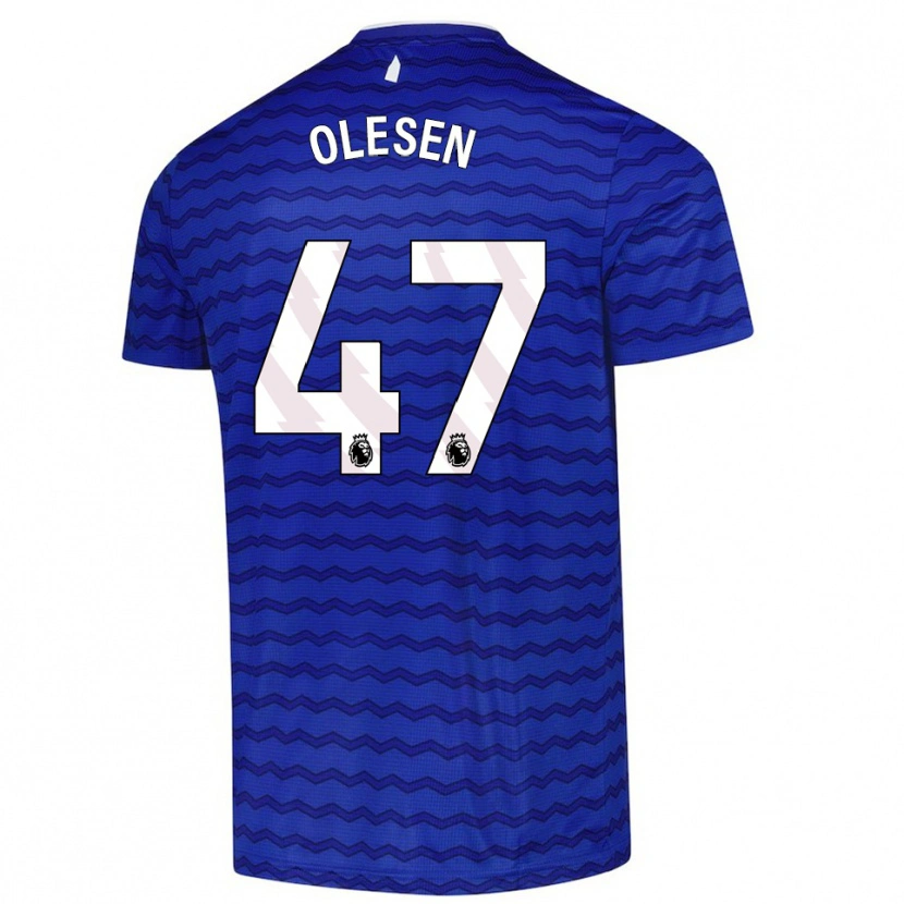 Danxen Kinder Karoline Olesen #47 Blau Marineblau Heimtrikot Trikot 2025/26 T-Shirt Österreich
