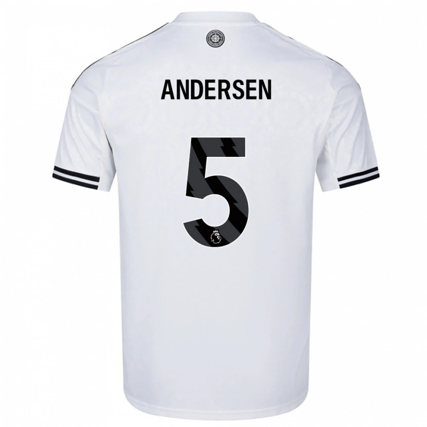 Danxen Kinder Joachim Andersen #5 Weiß Schwarz Heimtrikot Trikot 2025/26 T-Shirt Österreich