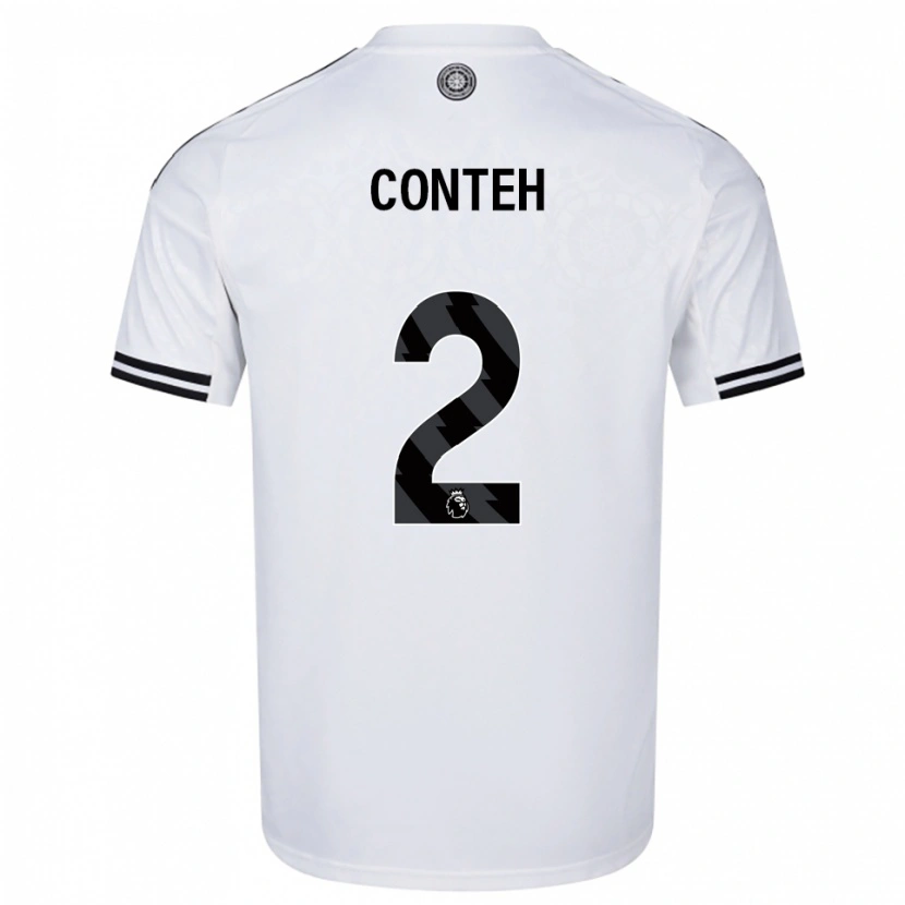Danxen Kinder Daniel Conteh #2 Weiß Schwarz Heimtrikot Trikot 2025/26 T-Shirt Österreich