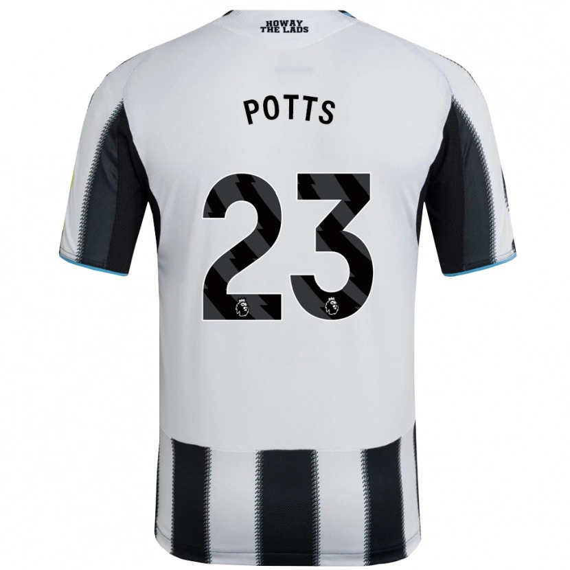 Danxen Kinder Charlotte Potts #23 Schwarz Weiß Heimtrikot Trikot 2025/26 T-Shirt Österreich