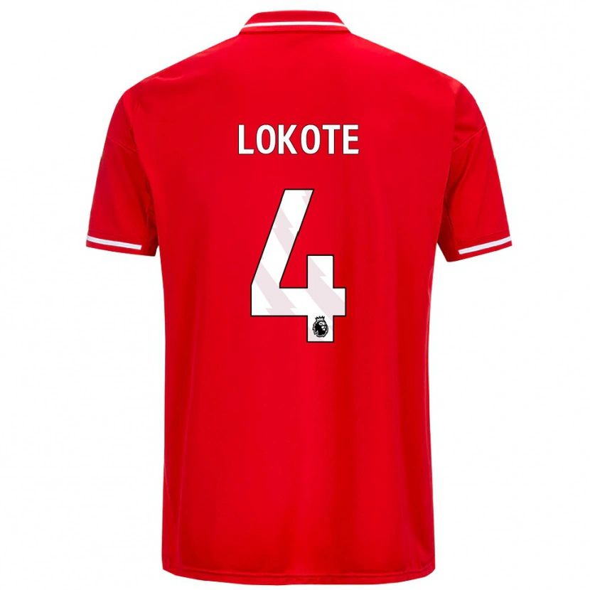 Danxen Kinder Eleazar Lokote #4 Rot Weiß Heimtrikot Trikot 2025/26 T-Shirt Österreich