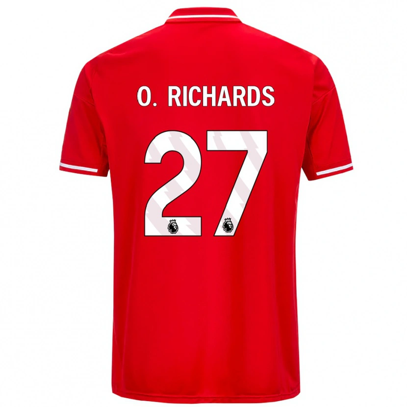 Danxen Kinder Omar Richards #27 Rot Weiß Heimtrikot Trikot 2025/26 T-Shirt Österreich
