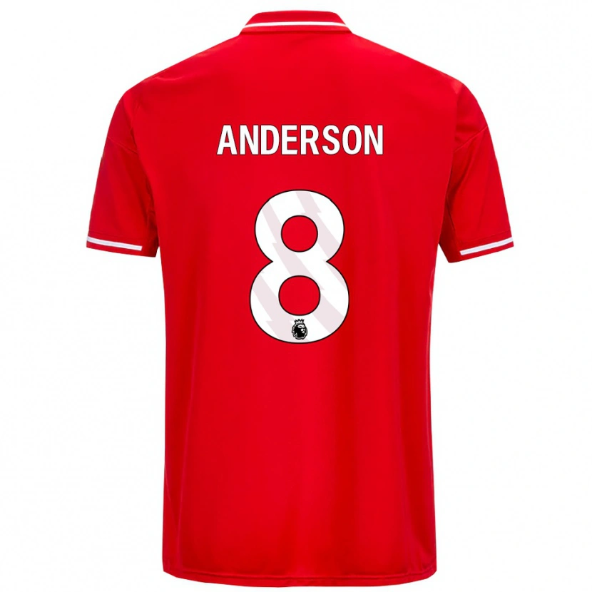 Danxen Kinder Elliot Anderson #8 Rot Weiß Heimtrikot Trikot 2025/26 T-Shirt Österreich