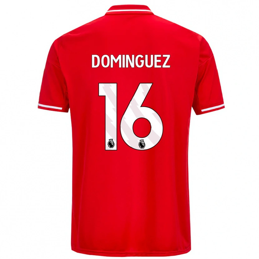 Danxen Kinder Nicolás Domínguez #16 Rot Weiß Heimtrikot Trikot 2025/26 T-Shirt Österreich