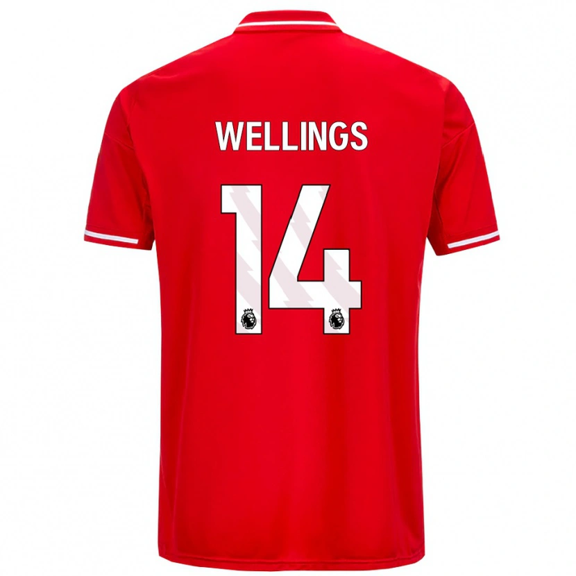 Danxen Kinder Charlie Wellings #14 Rot Weiß Heimtrikot Trikot 2025/26 T-Shirt Österreich