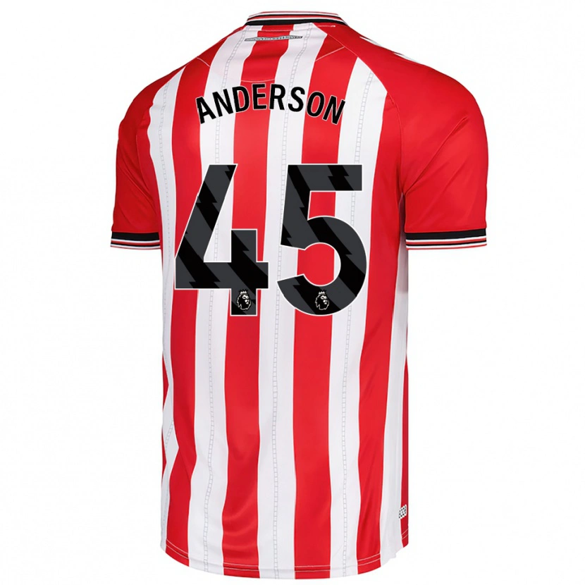 Danxen Kinder Joe Anderson #45 Rot Weiß Heimtrikot Trikot 2025/26 T-Shirt Österreich