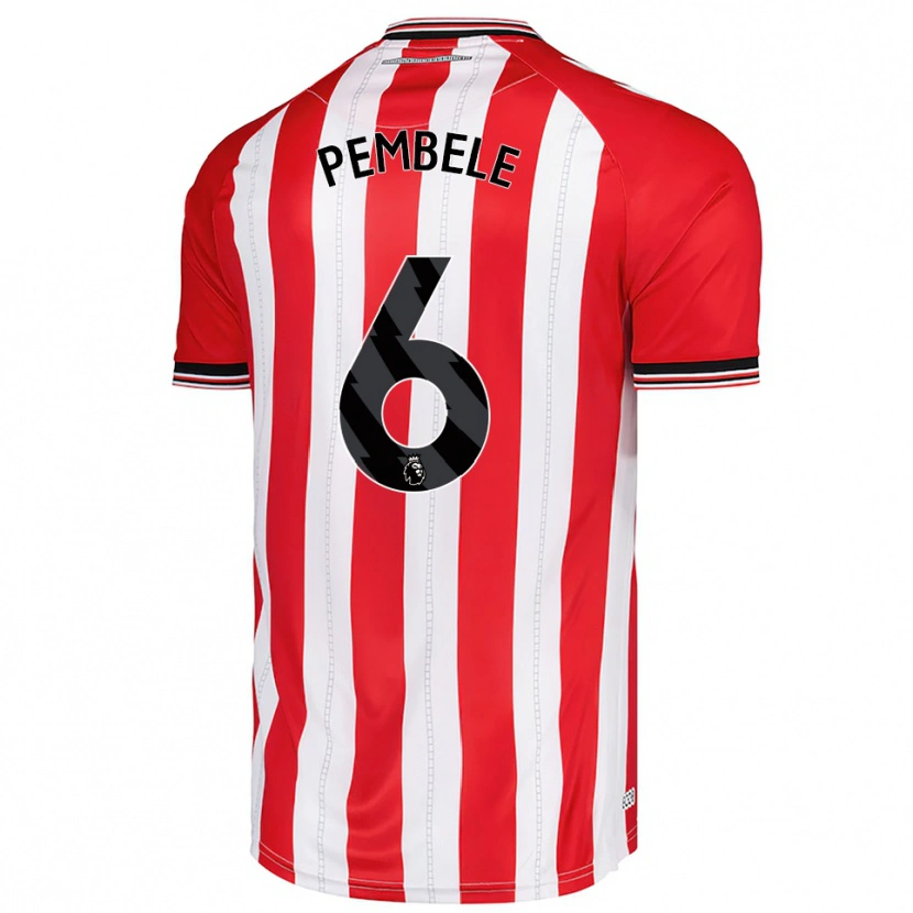 Danxen Kinder Timothée Pembélé #6 Rot Weiß Heimtrikot Trikot 2025/26 T-Shirt Österreich
