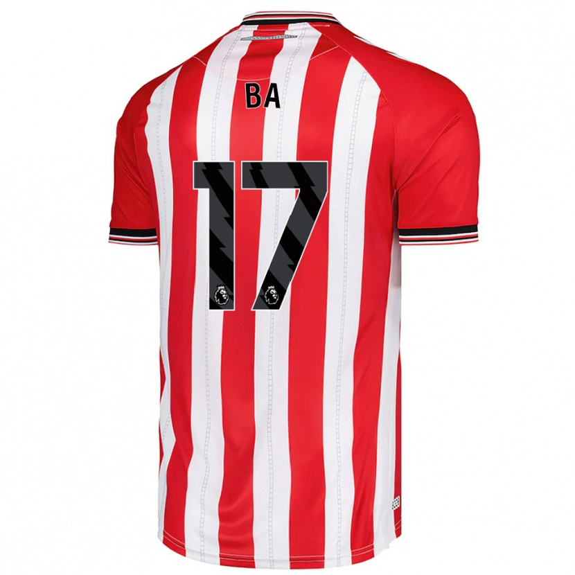 Danxen Kinder Abdoullah Ba #17 Rot Weiß Heimtrikot Trikot 2025/26 T-Shirt Österreich