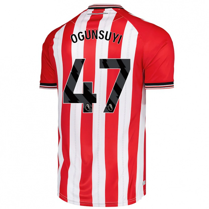 Danxen Kinder Trey Samuel-Ogunsuyi #47 Rot Weiß Heimtrikot Trikot 2025/26 T-Shirt Österreich