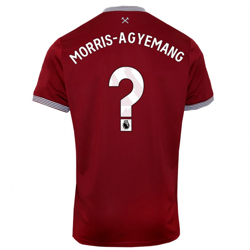 Danxen Kinder Reggie Morris-Agyemang #0 Burgunderrot Weiß Heimtrikot Trikot 2025/26 T-Shirt Österreich