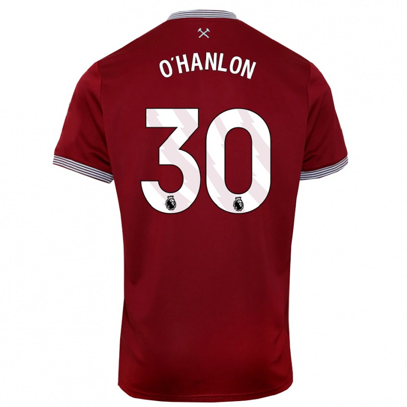 Danxen Kinder Katie O'hanlon #30 Burgunderrot Weiß Heimtrikot Trikot 2025/26 T-Shirt Österreich