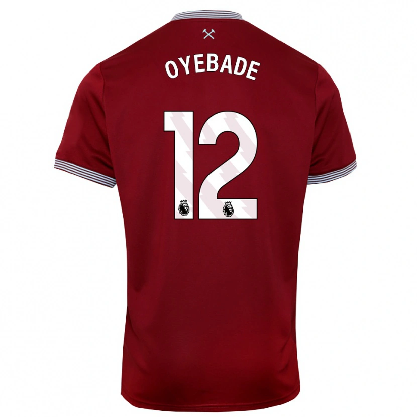 Danxen Kinder Rayan Oyebade #12 Burgunderrot Weiß Heimtrikot Trikot 2025/26 T-Shirt Österreich