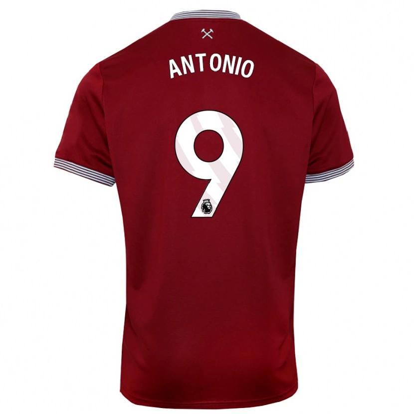 Danxen Kinder Michail Antonio #9 Burgunderrot Weiß Heimtrikot Trikot 2025/26 T-Shirt Österreich