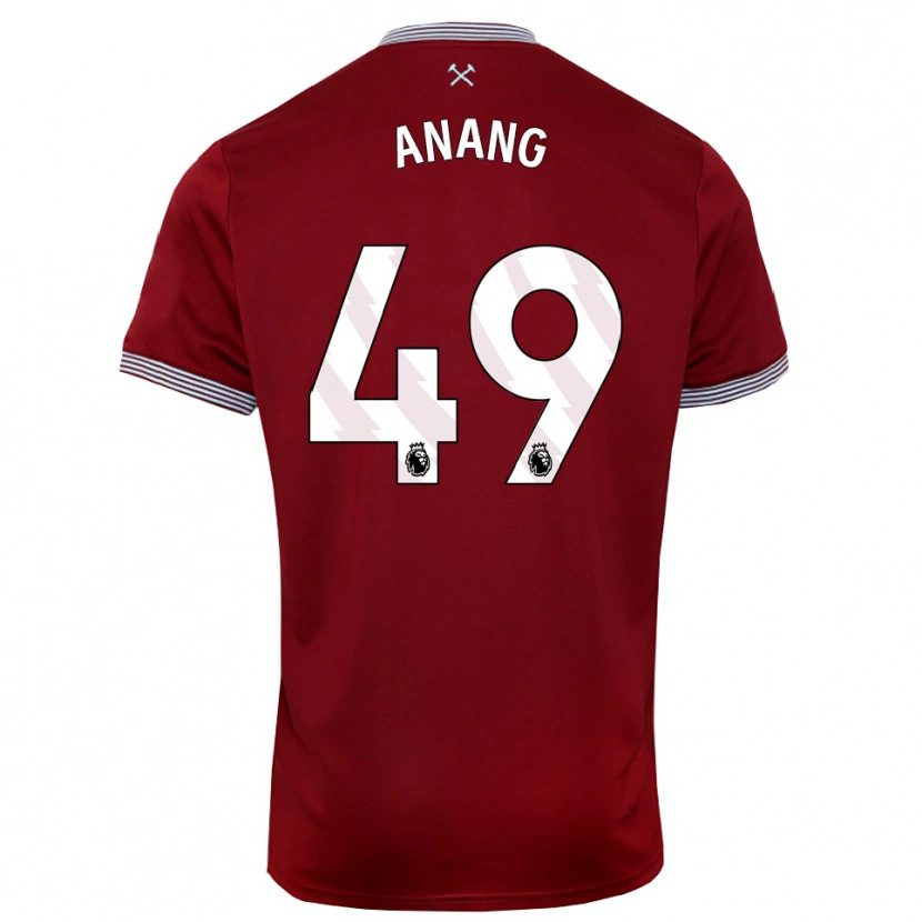 Danxen Kinder Joseph Anang #49 Burgunderrot Weiß Heimtrikot Trikot 2025/26 T-Shirt Österreich