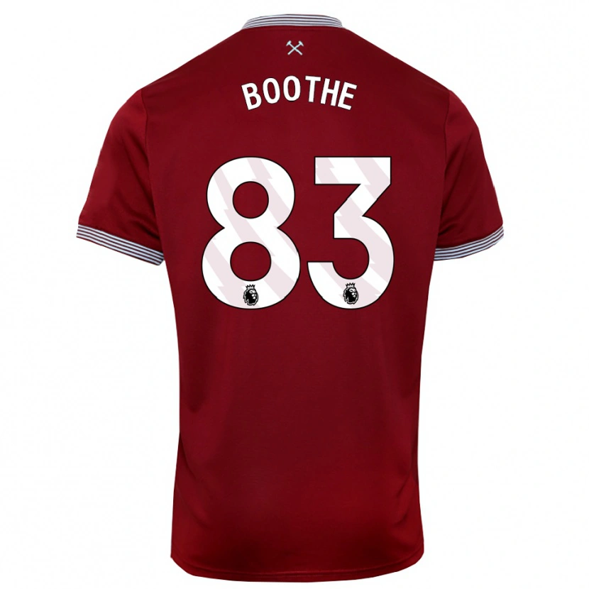 Danxen Kinder Sebastian Boothe #83 Burgunderrot Weiß Heimtrikot Trikot 2025/26 T-Shirt Österreich