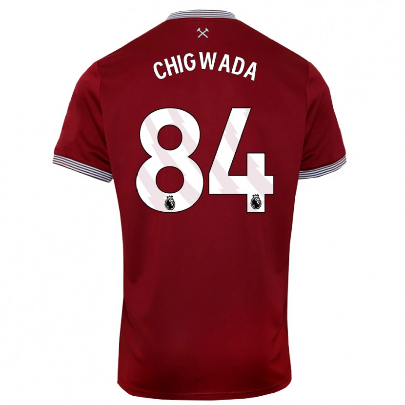 Danxen Kinder David Chigwada #84 Burgunderrot Weiß Heimtrikot Trikot 2025/26 T-Shirt Österreich
