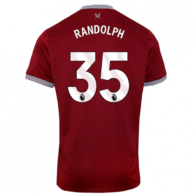 Danxen Kinder Darren Randolph #35 Burgunderrot Weiß Heimtrikot Trikot 2025/26 T-Shirt Österreich