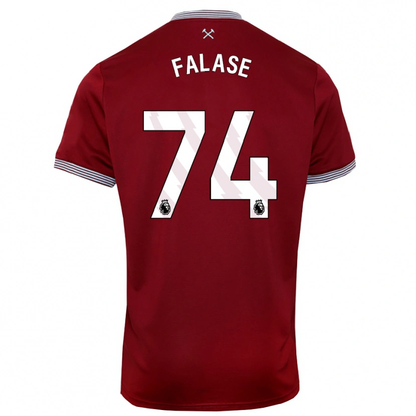 Danxen Kinder Asher Falase #74 Burgunderrot Weiß Heimtrikot Trikot 2025/26 T-Shirt Österreich