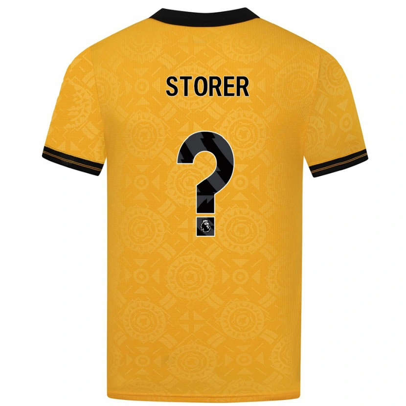 Danxen Kinder James Storer #0 Gelb Schwarz Heimtrikot Trikot 2025/26 T-Shirt Österreich