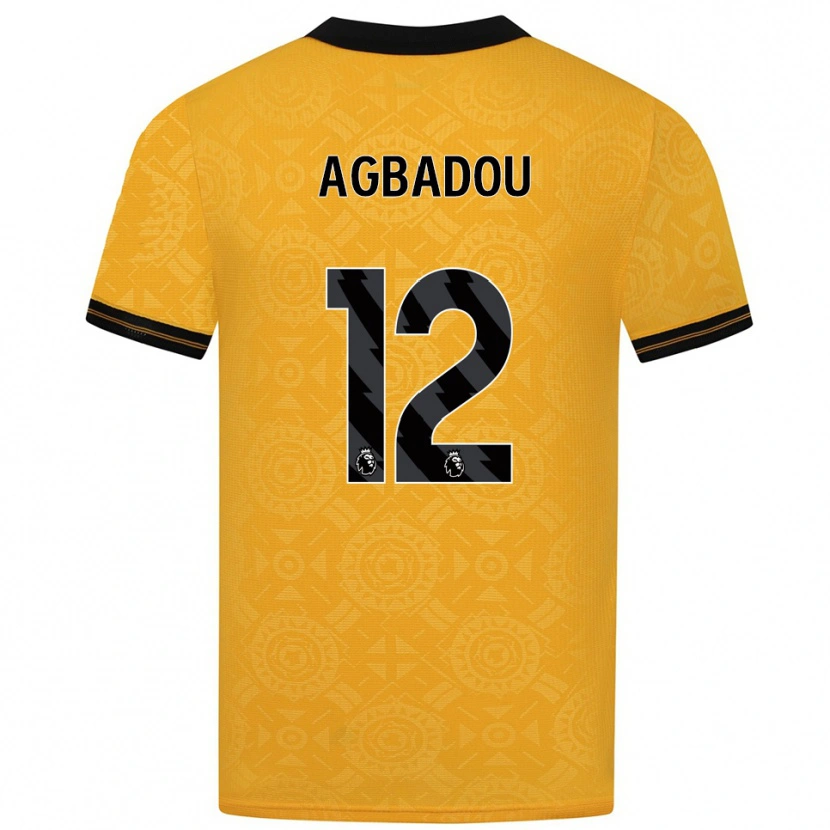 Danxen Kinder Emmanuel Agbadou #12 Gelb Schwarz Heimtrikot Trikot 2025/26 T-Shirt Österreich