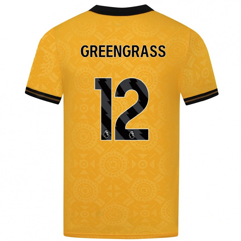 Danxen Kinder Charlotte Greengrass #12 Gelb Schwarz Heimtrikot Trikot 2025/26 T-Shirt Österreich