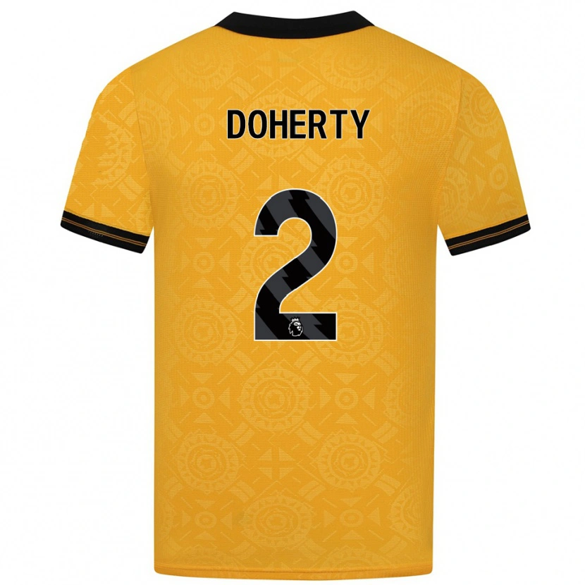 Danxen Kinder Matt Doherty #2 Gelb Schwarz Heimtrikot Trikot 2025/26 T-Shirt Österreich