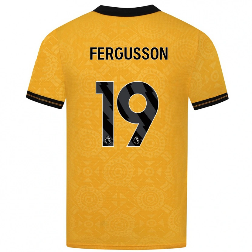 Danxen Kinder Liv Fergusson #19 Gelb Schwarz Heimtrikot Trikot 2025/26 T-Shirt Österreich