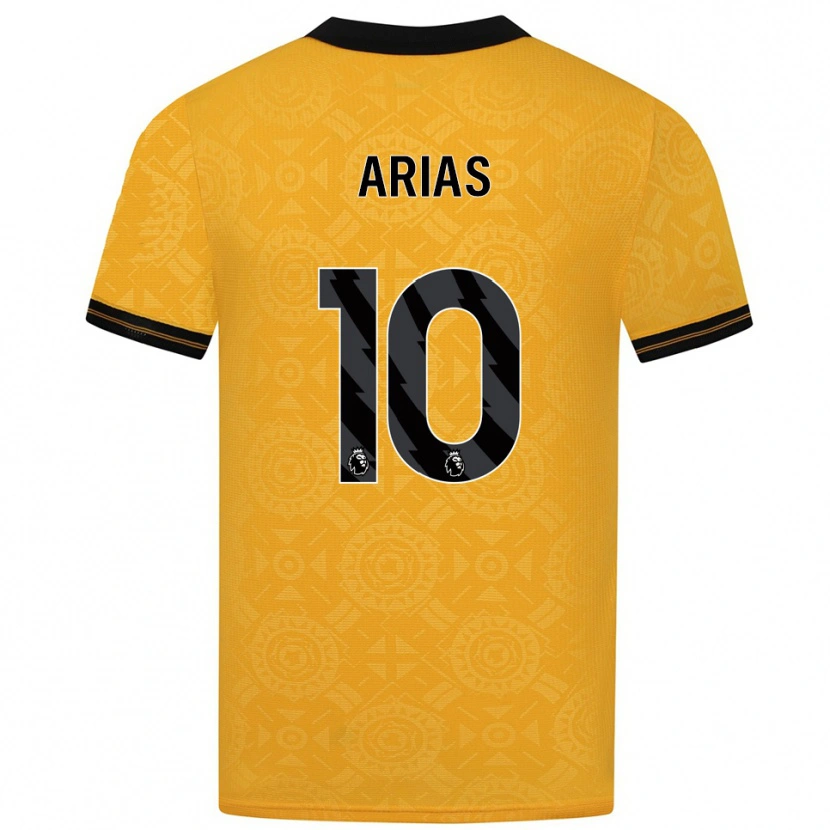 Danxen Kinder Jhon Arias #10 Gelb Schwarz Heimtrikot Trikot 2025/26 T-Shirt Österreich