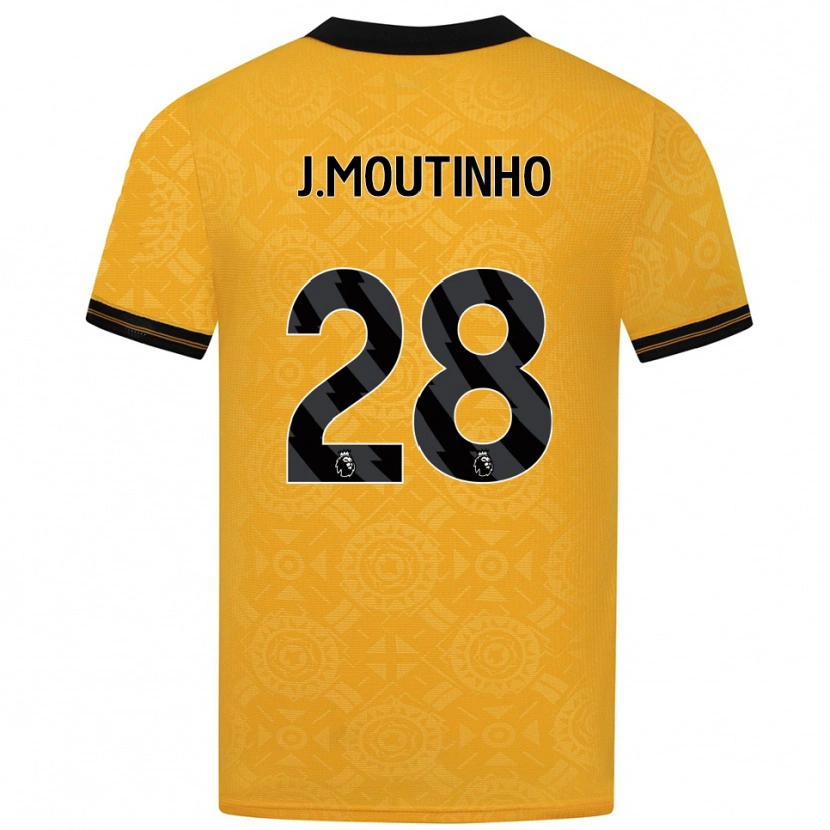 Danxen Kinder Joao Moutinho #28 Gelb Schwarz Heimtrikot Trikot 2025/26 T-Shirt Österreich