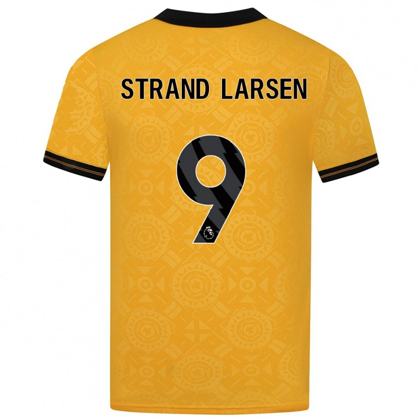 Danxen Kinder Jørgen Strand Larsen #9 Gelb Schwarz Heimtrikot Trikot 2025/26 T-Shirt Österreich
