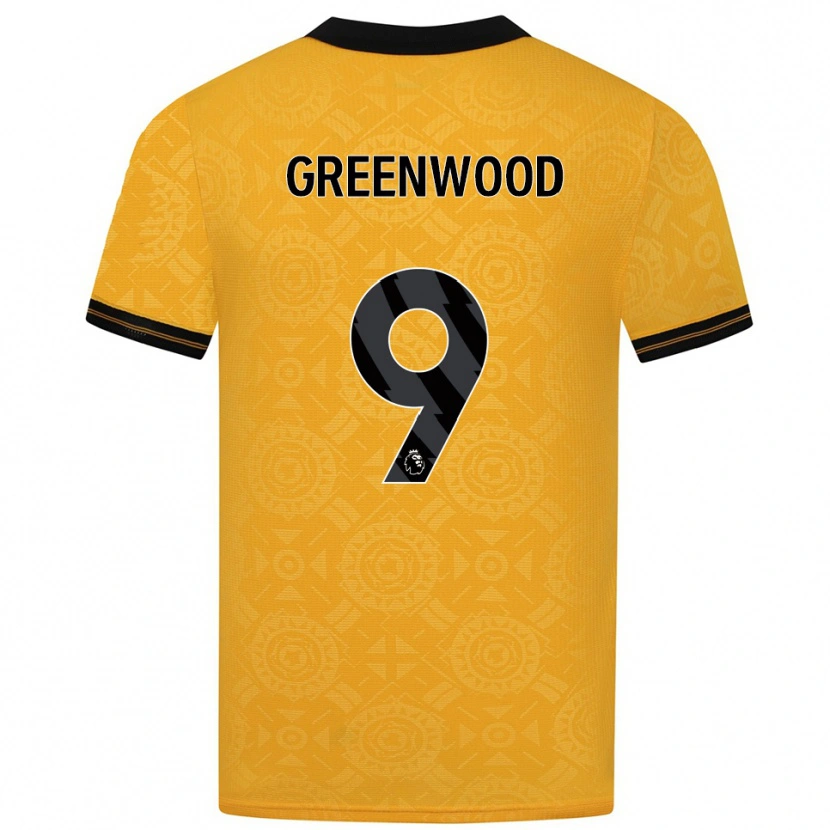 Danxen Kinder Jashayde Greenwood #9 Gelb Schwarz Heimtrikot Trikot 2025/26 T-Shirt Österreich