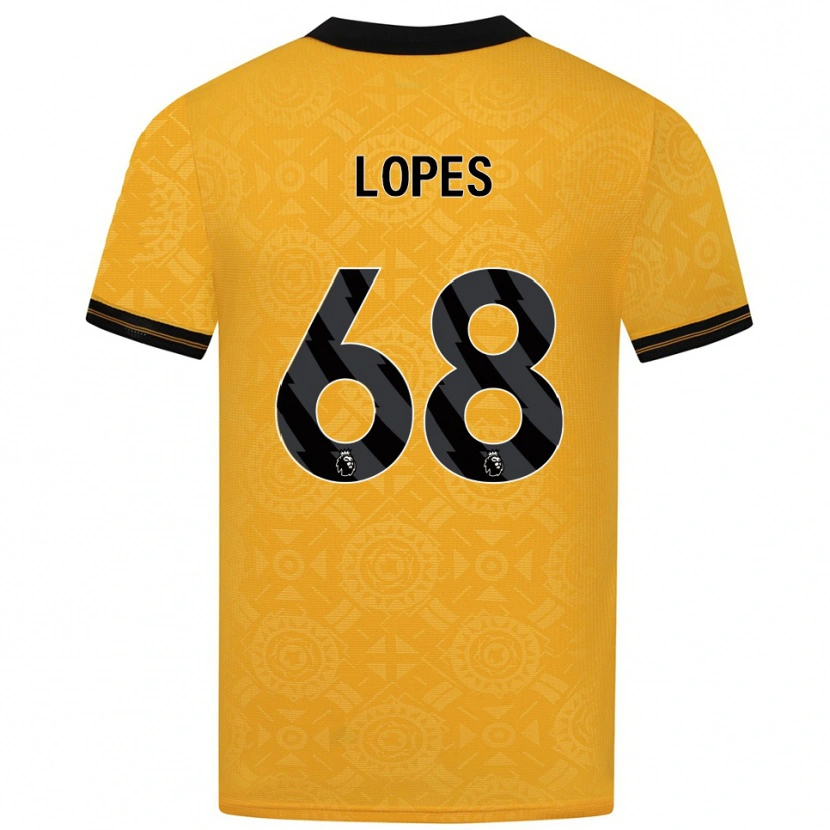 Danxen Kinder Leo Lopes #68 Gelb Schwarz Heimtrikot Trikot 2025/26 T-Shirt Österreich