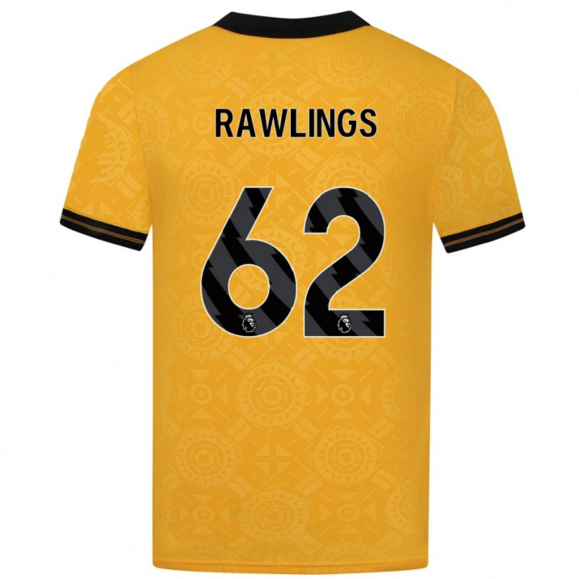 Danxen Kinder Luke Rawlings #62 Gelb Schwarz Heimtrikot Trikot 2025/26 T-Shirt Österreich