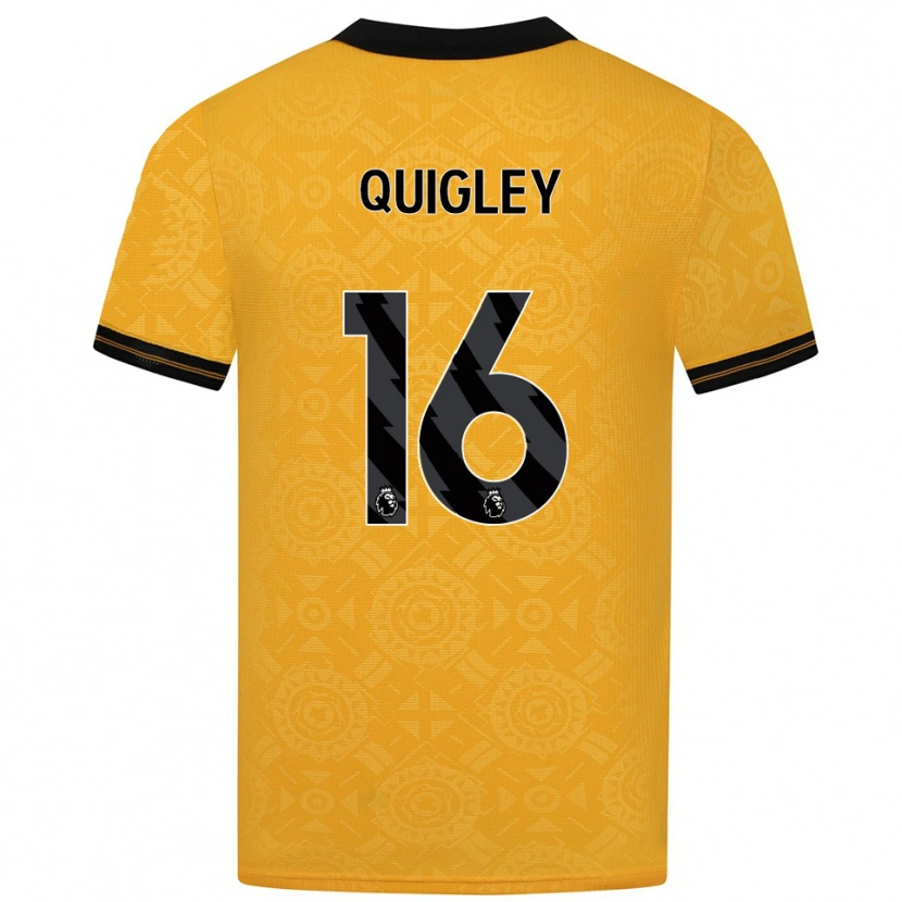 Danxen Kinder Racheal Quigley #16 Gelb Schwarz Heimtrikot Trikot 2025/26 T-Shirt Österreich