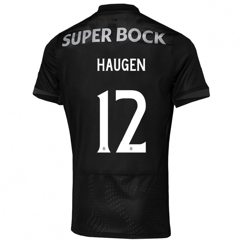 Danxen Kinder Madison Haugen #12 Schwarz Weiß Auswärtstrikot Trikot 2025/26 T-Shirt Österreich