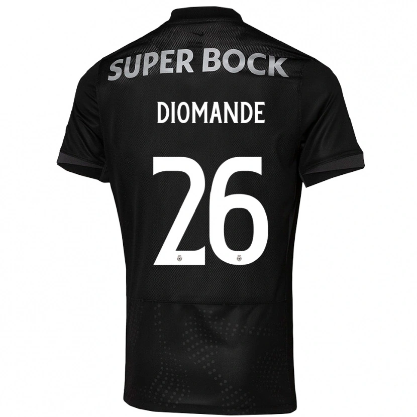 Danxen Kinder Ousmane Diomande #26 Schwarz Weiß Auswärtstrikot Trikot 2025/26 T-Shirt Österreich