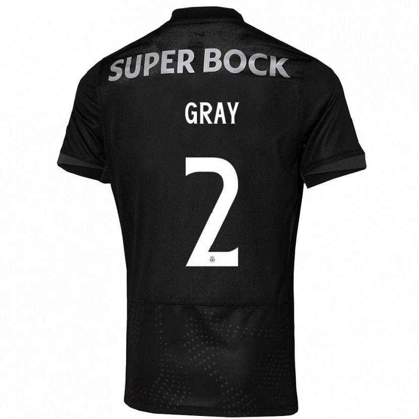 Danxen Kinder Jeneva Gray #2 Schwarz Weiß Auswärtstrikot Trikot 2025/26 T-Shirt Österreich