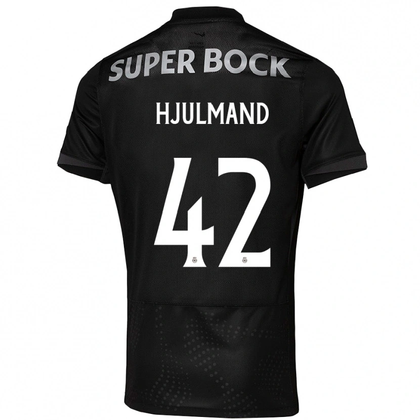 Danxen Kinder Morten Hjulmand #42 Schwarz Weiß Auswärtstrikot Trikot 2025/26 T-Shirt Österreich