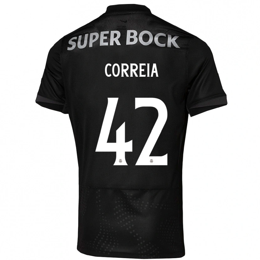 Danxen Kinder Maísa Correia #42 Schwarz Weiß Auswärtstrikot Trikot 2025/26 T-Shirt Österreich
