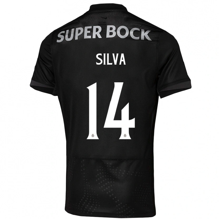 Danxen Kinder Guilherme Silva #14 Schwarz Weiß Auswärtstrikot Trikot 2025/26 T-Shirt Österreich