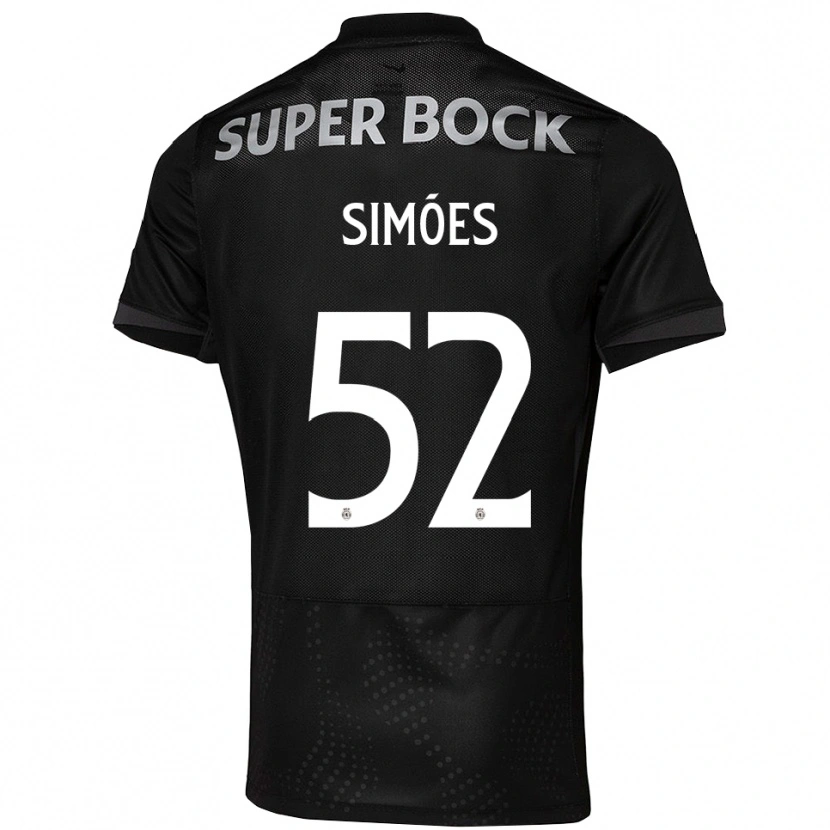 Danxen Kinder João Simões #52 Schwarz Weiß Auswärtstrikot Trikot 2025/26 T-Shirt Österreich