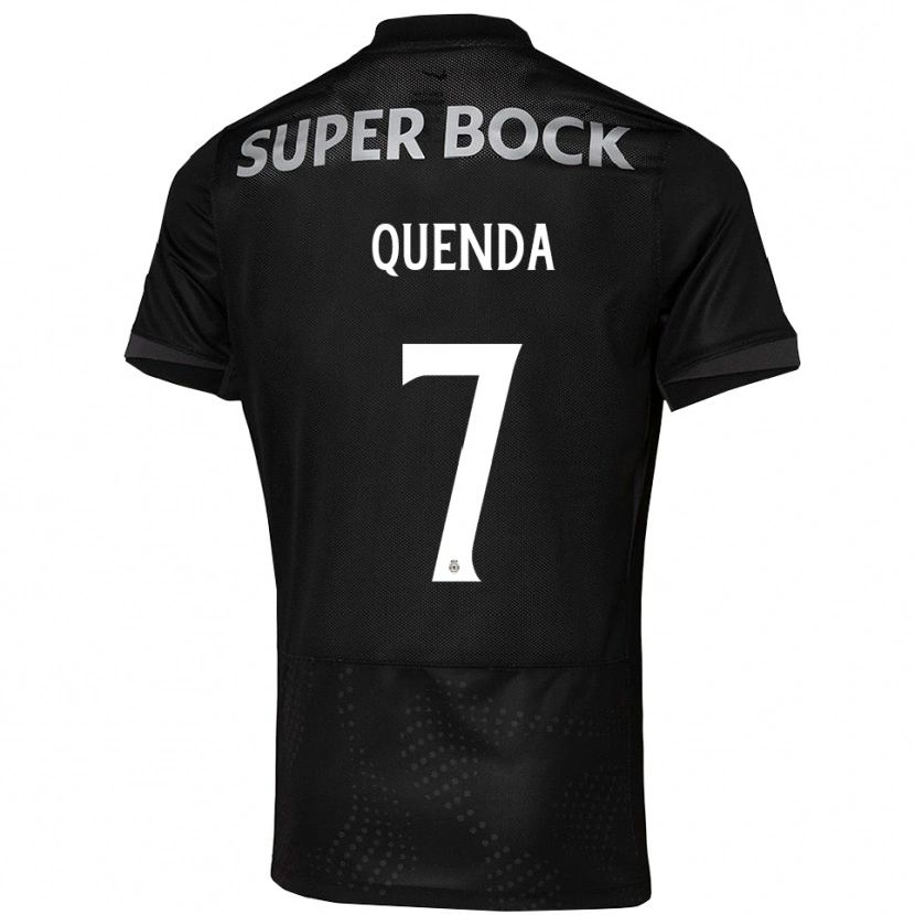 Danxen Kinder Geovany Quenda #7 Schwarz Weiß Auswärtstrikot Trikot 2025/26 T-Shirt Österreich