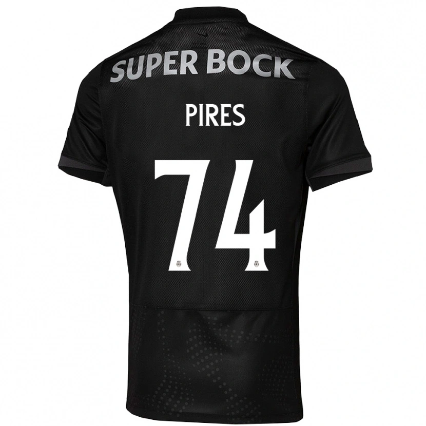 Danxen Kinder Guilherme Pires #74 Schwarz Weiß Auswärtstrikot Trikot 2025/26 T-Shirt Österreich