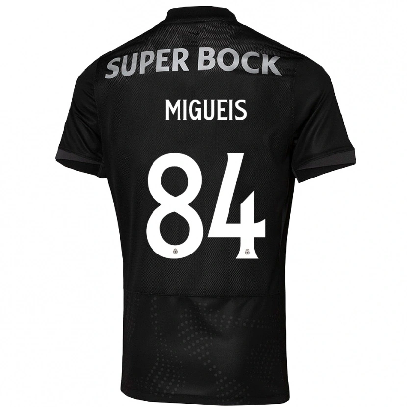 Danxen Kinder Pedro Miguéis #84 Schwarz Weiß Auswärtstrikot Trikot 2025/26 T-Shirt Österreich