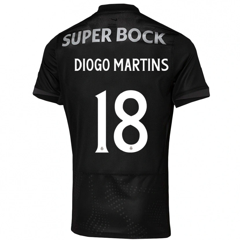 Danxen Kinder Diogo Martins #18 Schwarz Weiß Auswärtstrikot Trikot 2025/26 T-Shirt Österreich